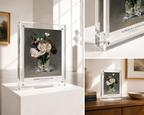Personalized Framed Memorial: Manet's Flowers in a Crystal Vase