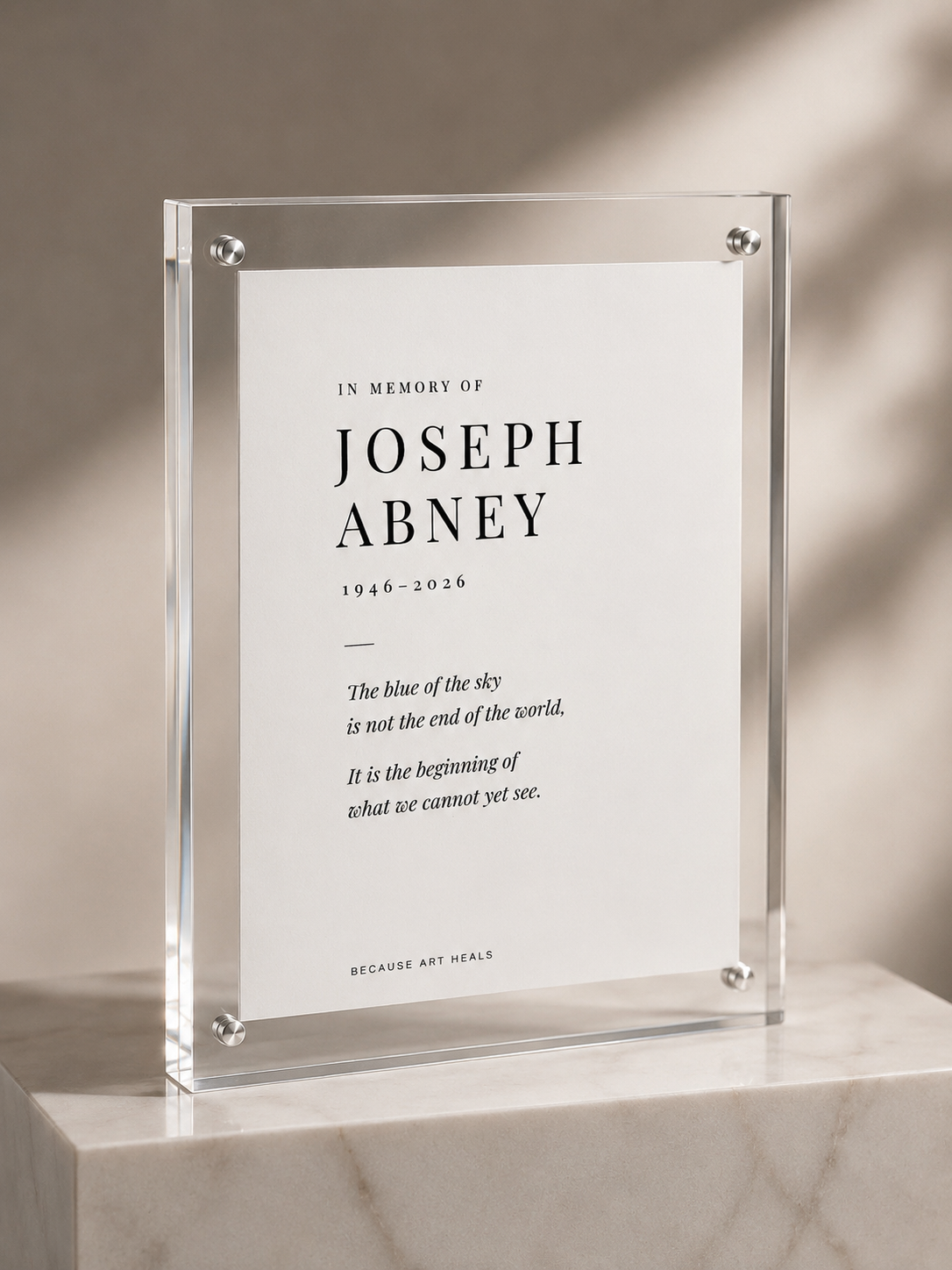 Personalized Framed Memorial: Kandinsky's Blue Sky