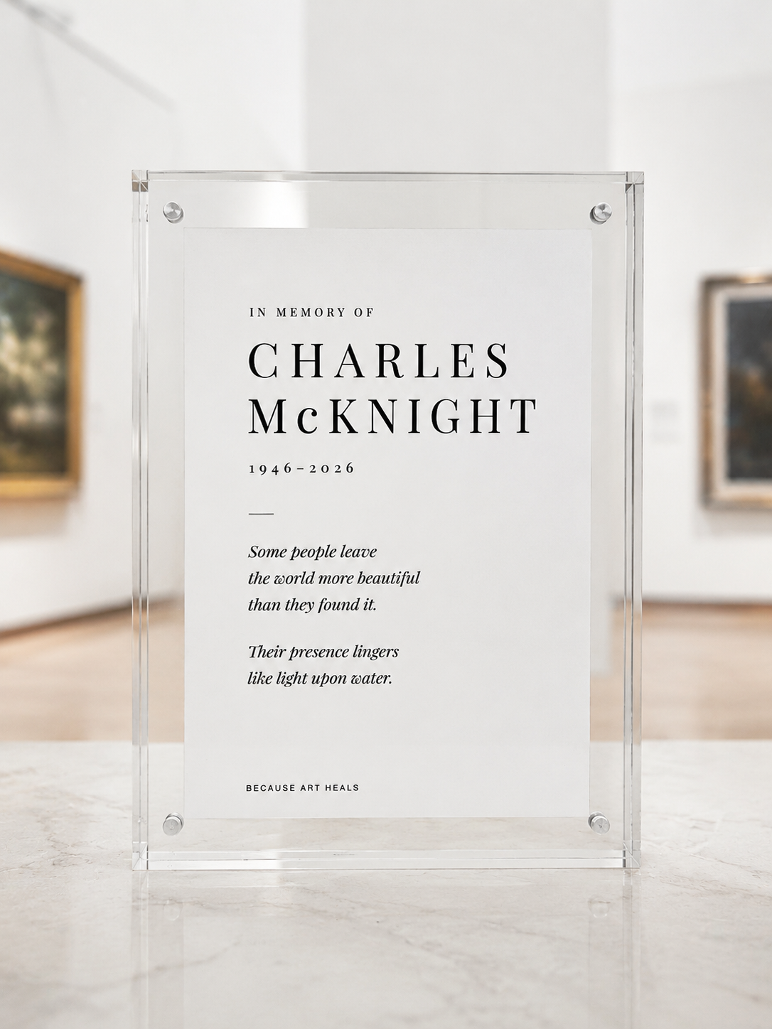 Personalized Framed Memorial: Claude Monet's Water Lilies