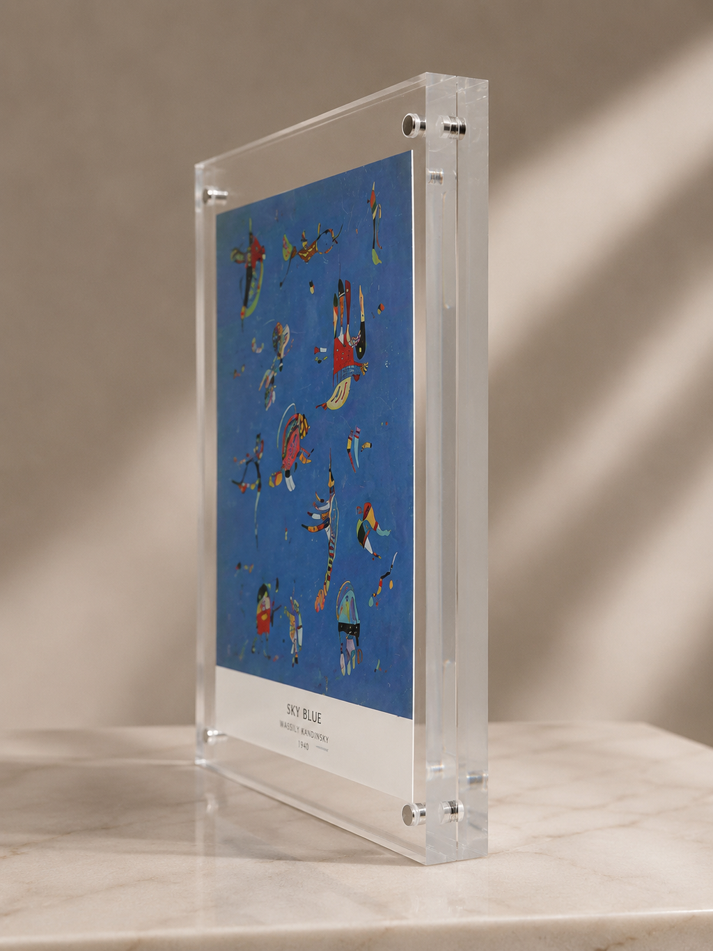 Personalized Framed Memorial: Kandinsky's Blue Sky