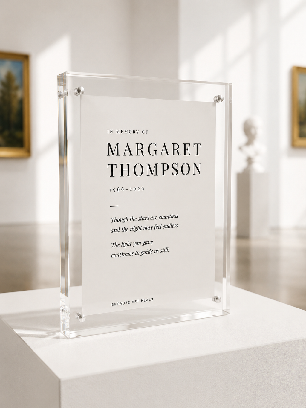 Personalized Framed Memorial: Van Gogh's Starry Night