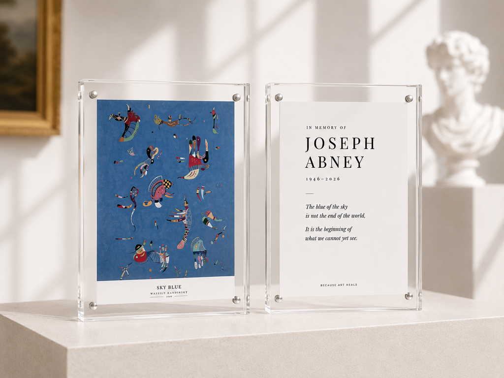Personalized Framed Memorial: Kandinsky's Blue Sky