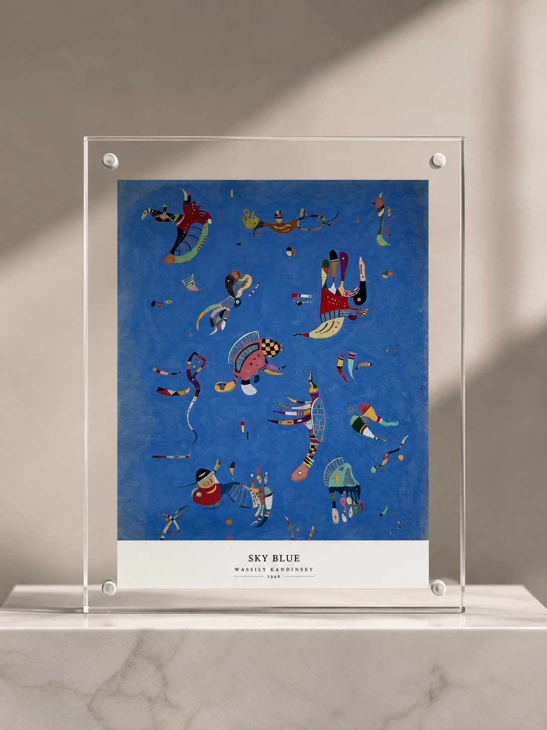 Personalized Framed Memorial: Kandinsky's Blue Sky