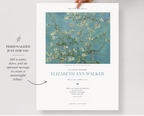 Van Gogh Almond Blossoms Memorial Print, Personalized Condolence Gift