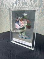 Personalized Framed Memorial: Manet's Flowers in a Crystal Vase