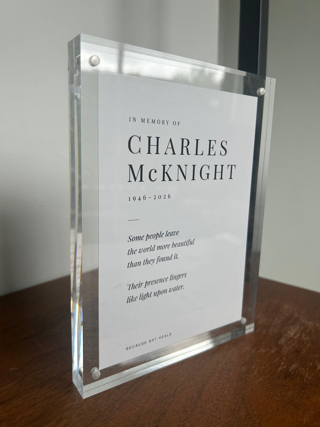 Personalized Framed Memorial: Claude Monet's Water Lilies