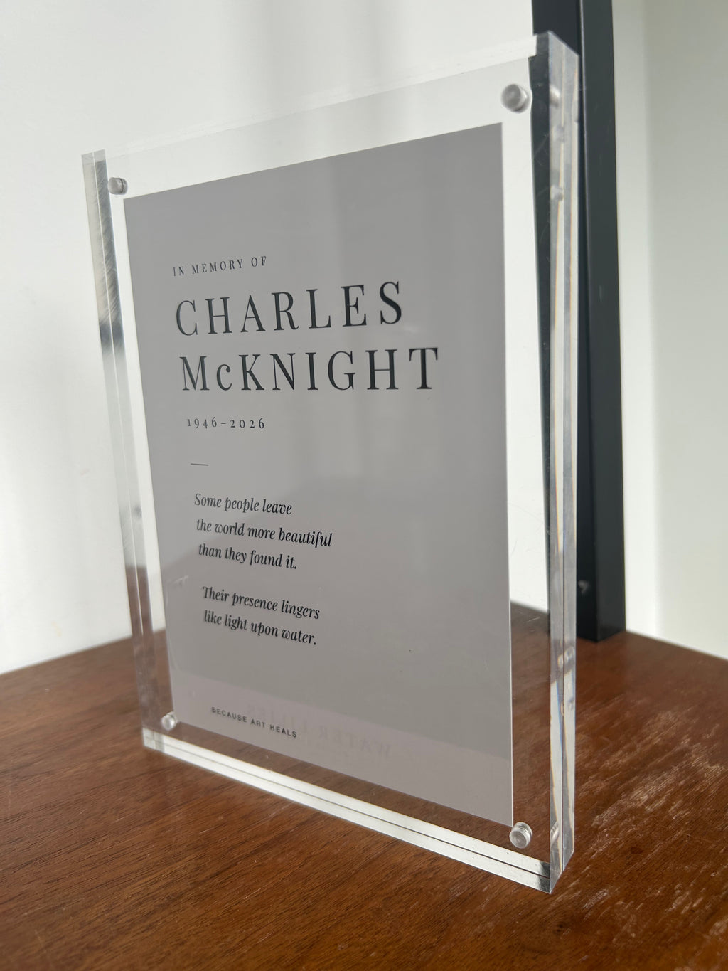 Personalized Framed Memorial: Claude Monet's Water Lilies