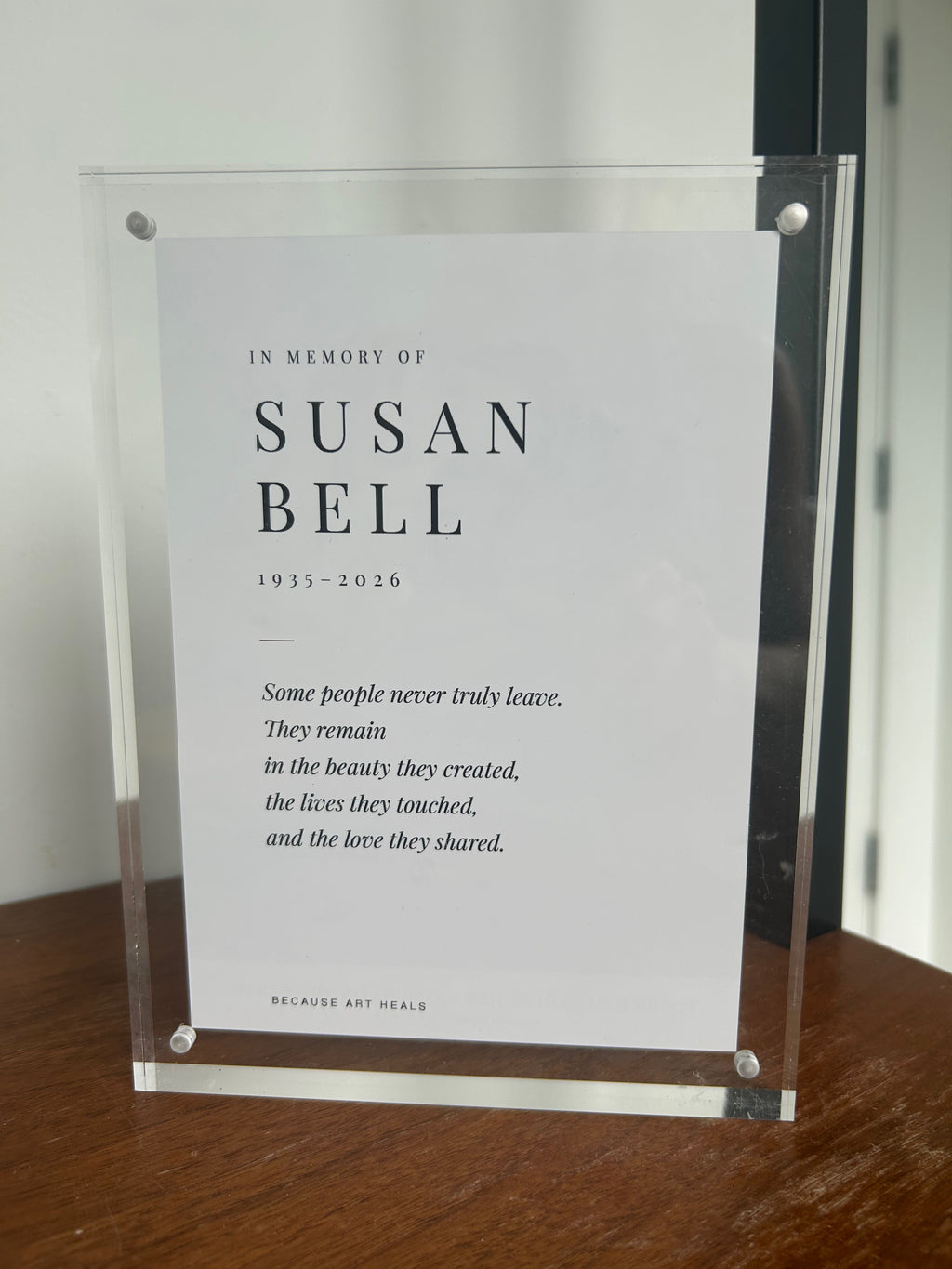 Personalized Framed Memorial: Thornton's Flora