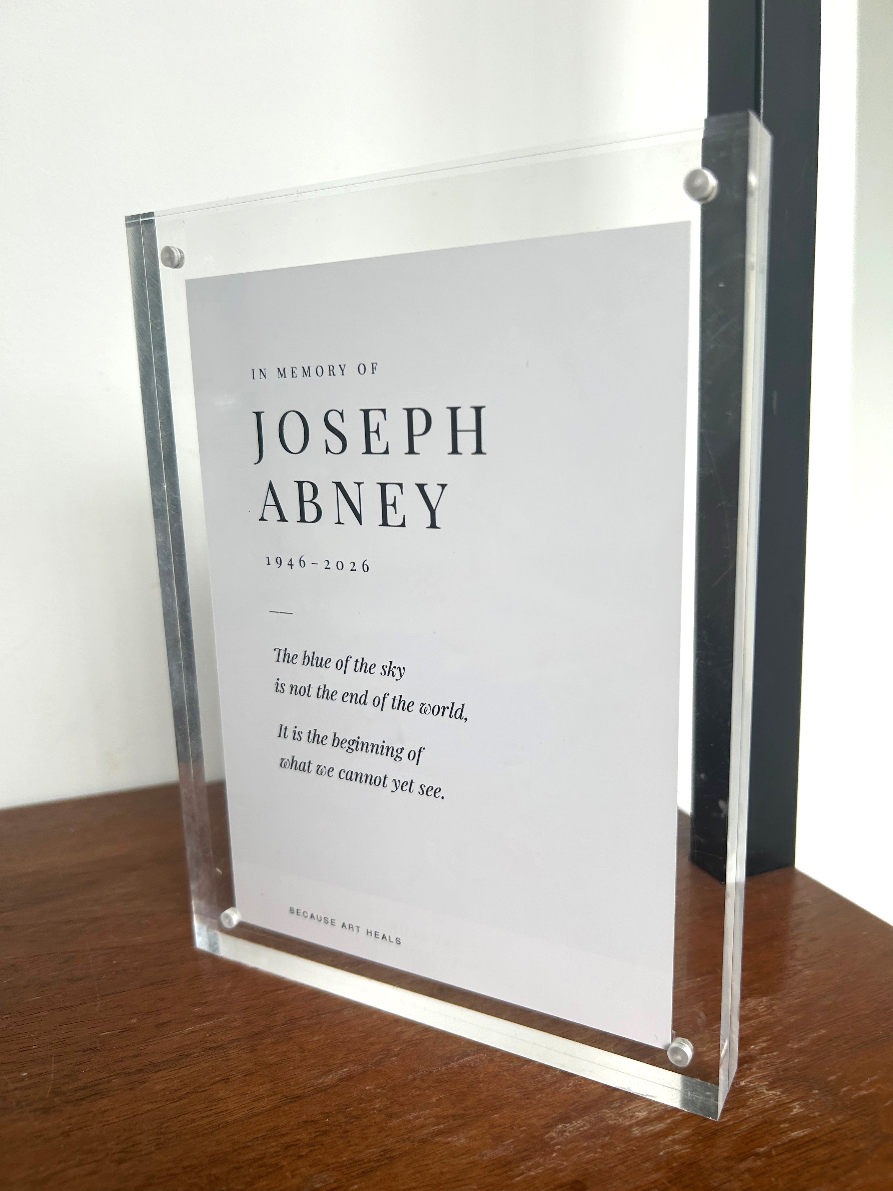 Personalized Framed Memorial: Kandinsky's Blue Sky