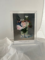 Personalized Framed Memorial: Manet's Flowers in a Crystal Vase