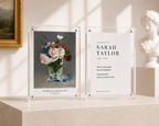 Personalized Framed Memorial: Manet's Flowers in a Crystal Vase