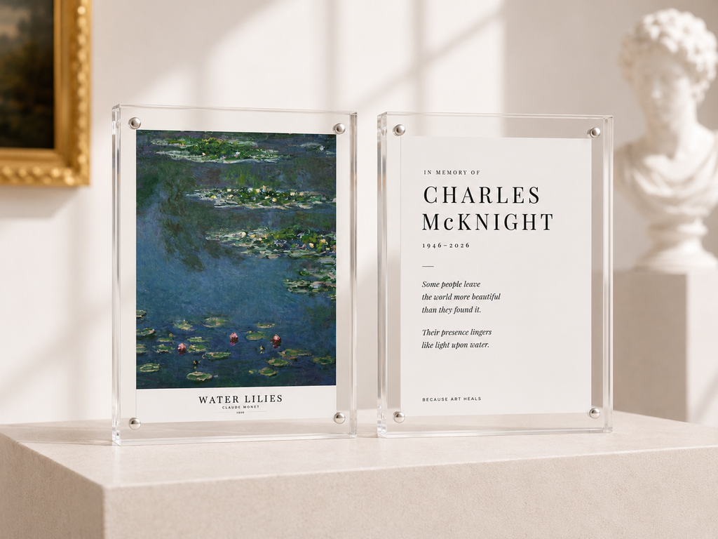 Personalized Framed Memorial: Claude Monet's Water Lilies