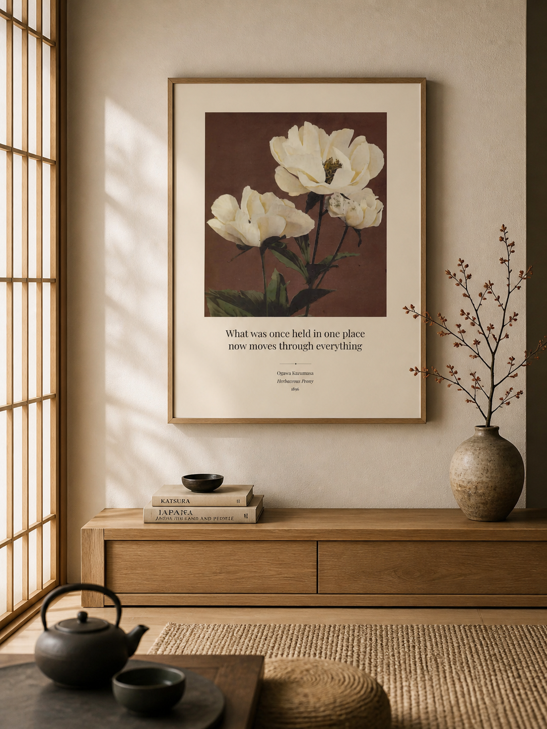 Ogawa Kazumasa, Herbaceous Peony, 1896 Art Print
