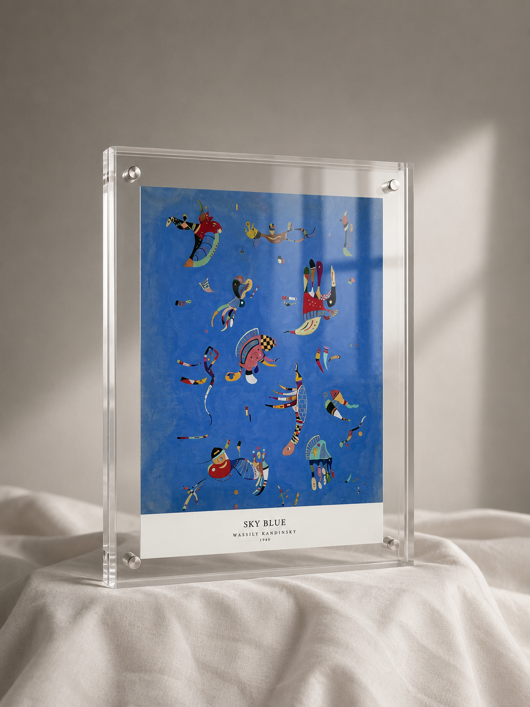 Personalized Framed Memorial: Kandinsky's Blue Sky