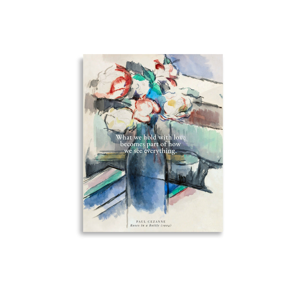 Cézanne Roses in a Bottle (1904) Art Print