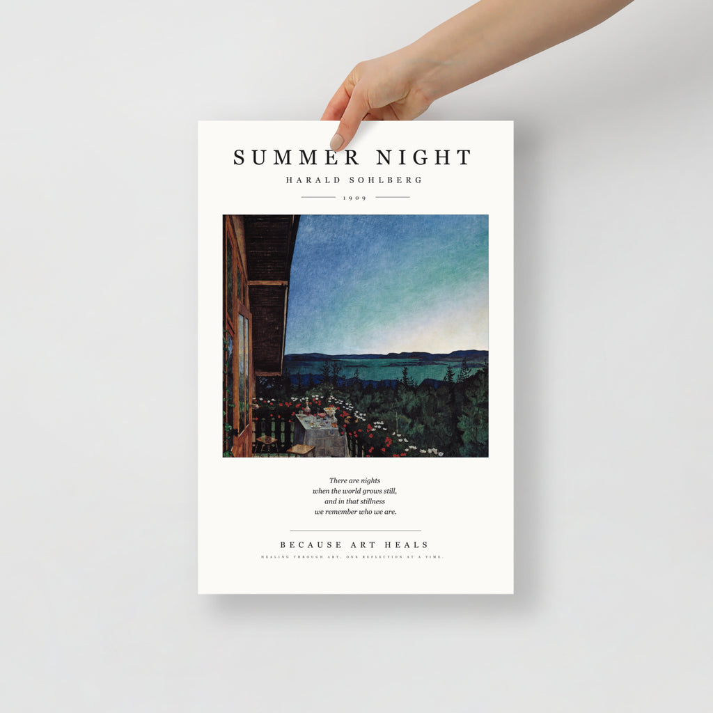 Harald Sohlberg — Summer Night (1899)  Museum-Inspired Art Print | Scandinavian Wall Art