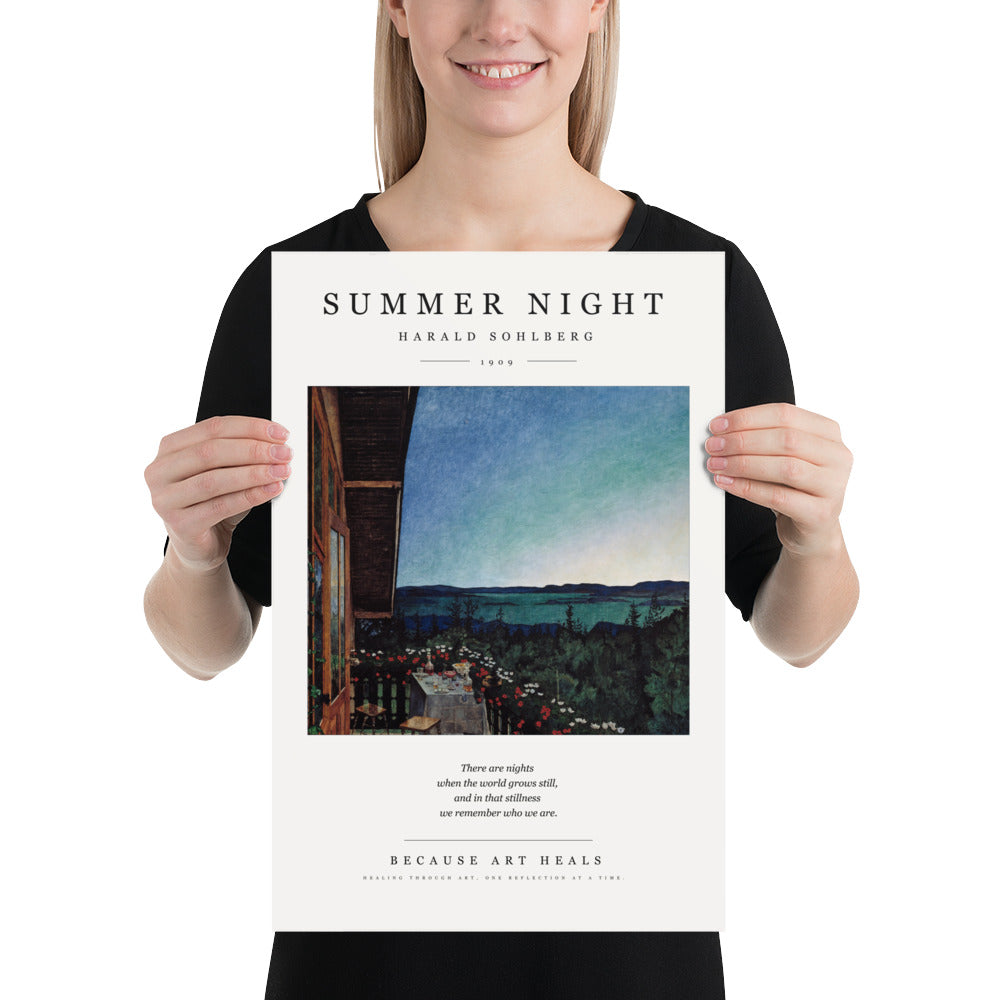Harald Sohlberg — Summer Night (1899)  Museum-Inspired Art Print | Scandinavian Wall Art