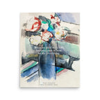 Cézanne Roses in a Bottle (1904) Art Print