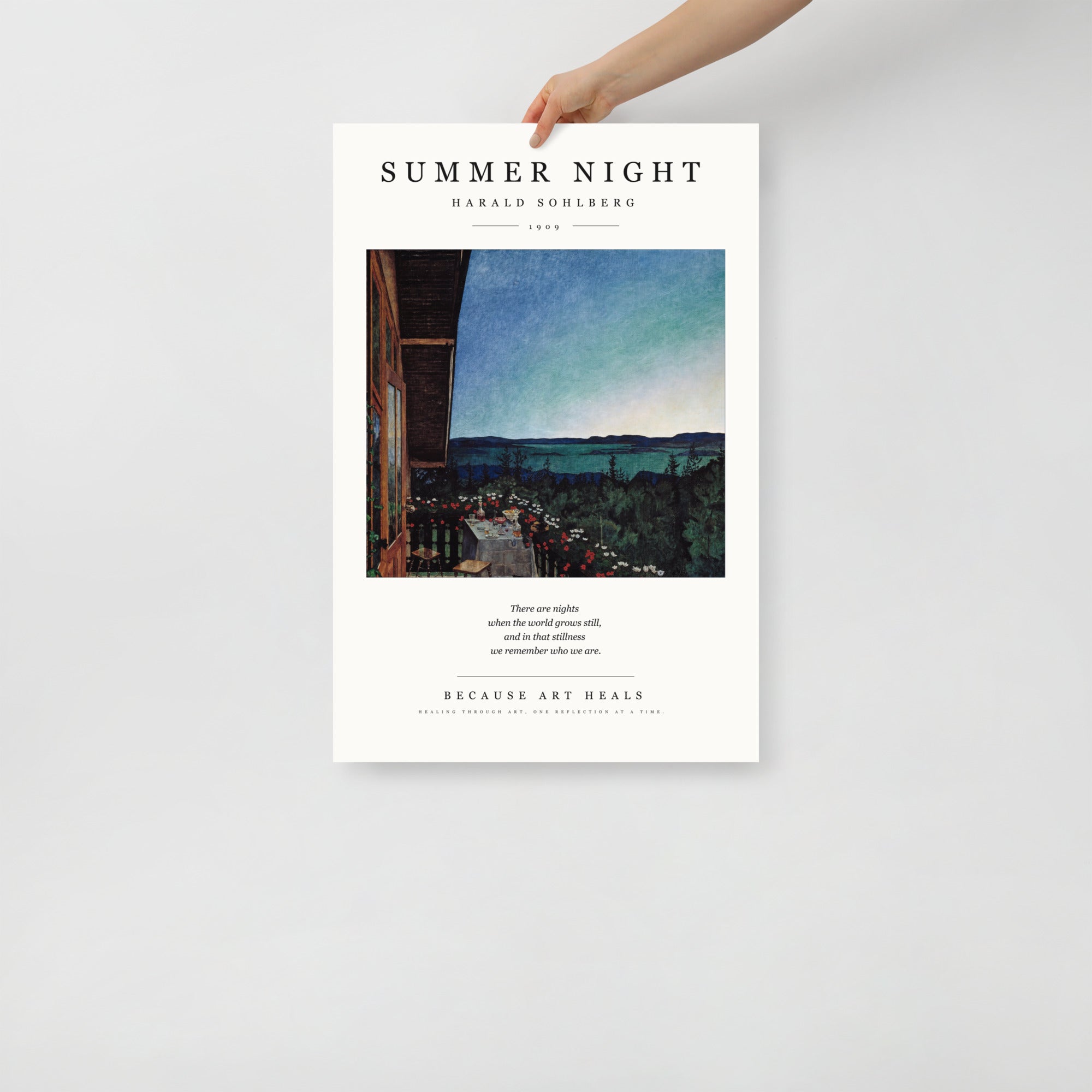 Harald Sohlberg — Summer Night (1899)  Museum-Inspired Art Print | Scandinavian Wall Art