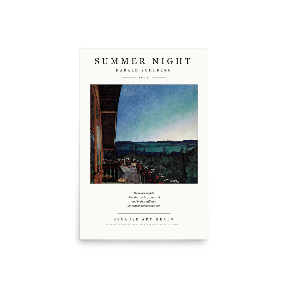 Harald Sohlberg — Summer Night (1899)  Museum-Inspired Art Print | Scandinavian Wall Art