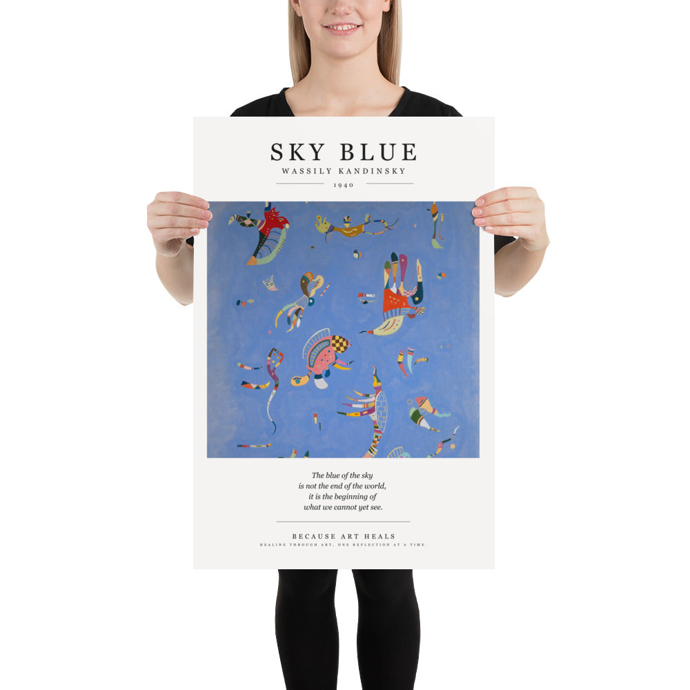 Wassily Kandinsky — Sky Blue (1940) Art Print | Because Art Heals Collection