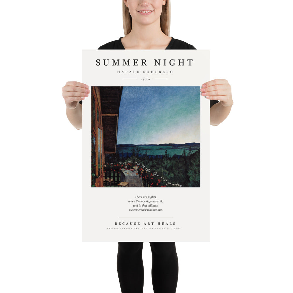 Harald Sohlberg — Summer Night (1899)  Museum-Inspired Art Print | Scandinavian Wall Art