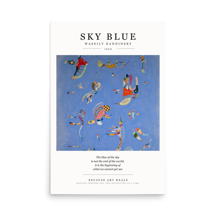 Wassily Kandinsky — Sky Blue (1940) Art Print | Because Art Heals Collection