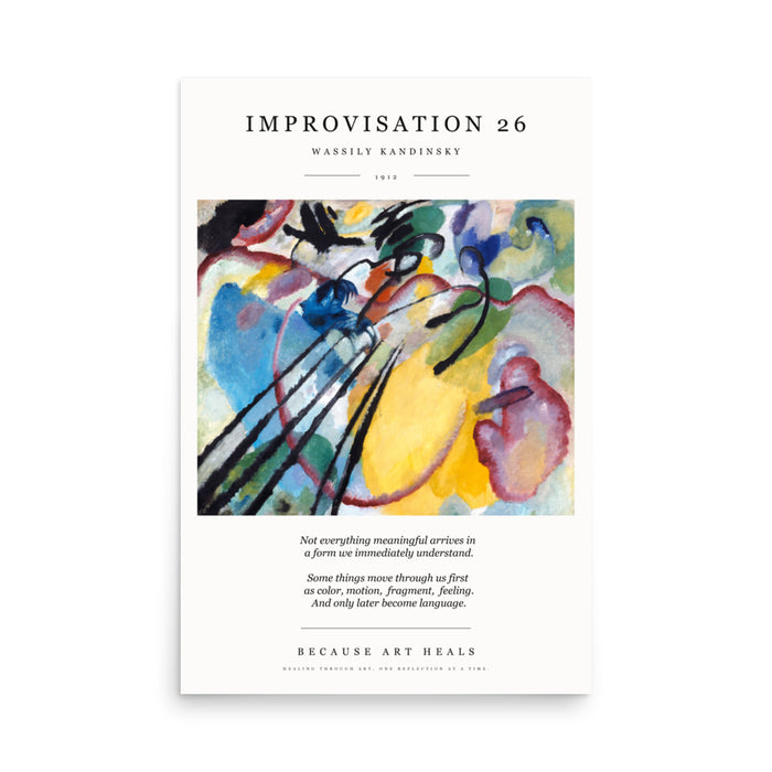 Wassily Kandinsky — Improvisation 26 (1912) Art Print | Because Art Heals Collection