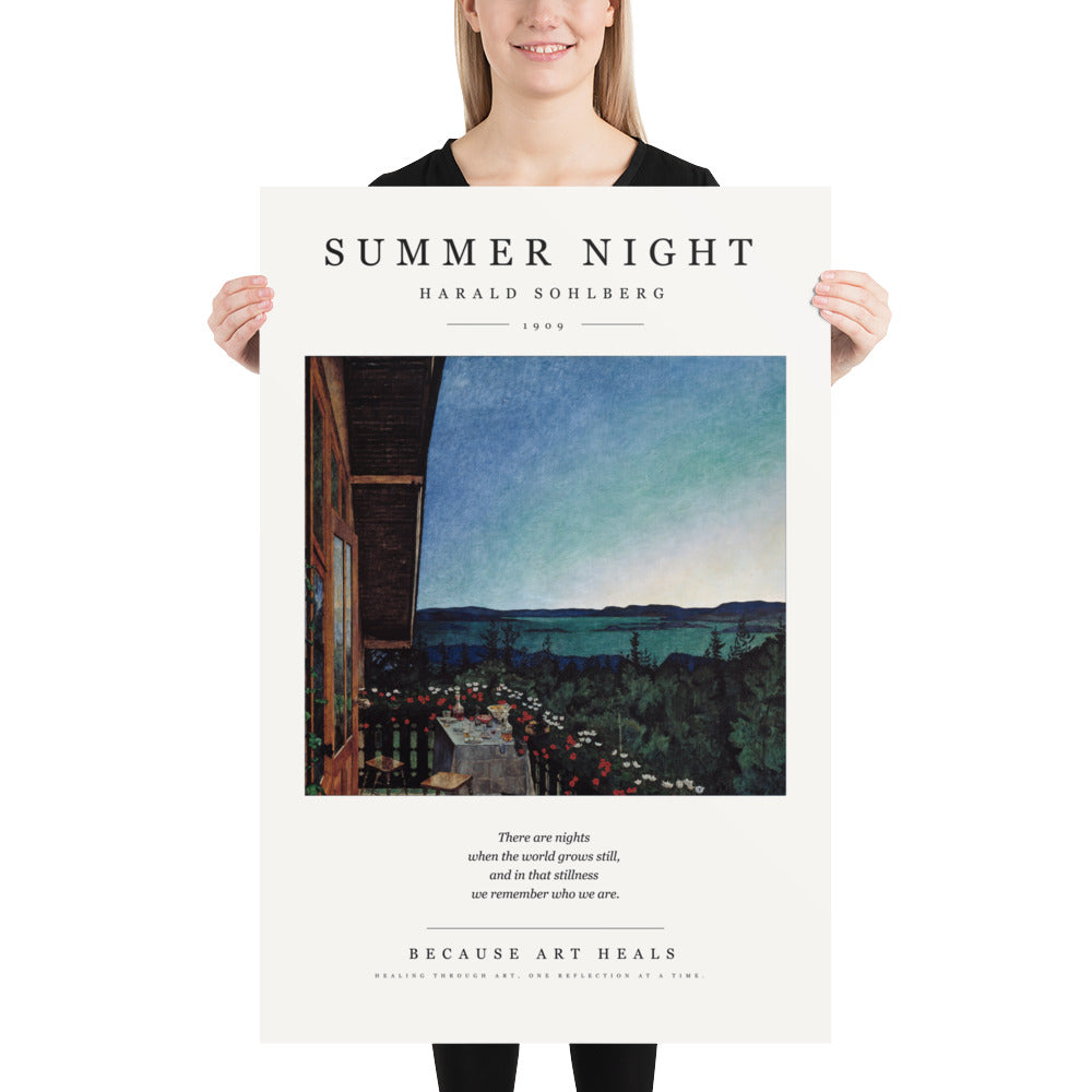 Harald Sohlberg — Summer Night (1899)  Museum-Inspired Art Print | Scandinavian Wall Art