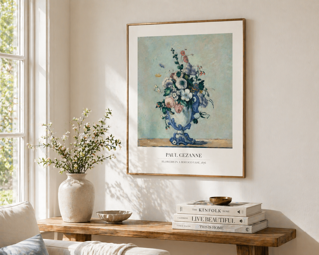 Cézanne Flowers in a Rococo Vase 1876 Art Print
