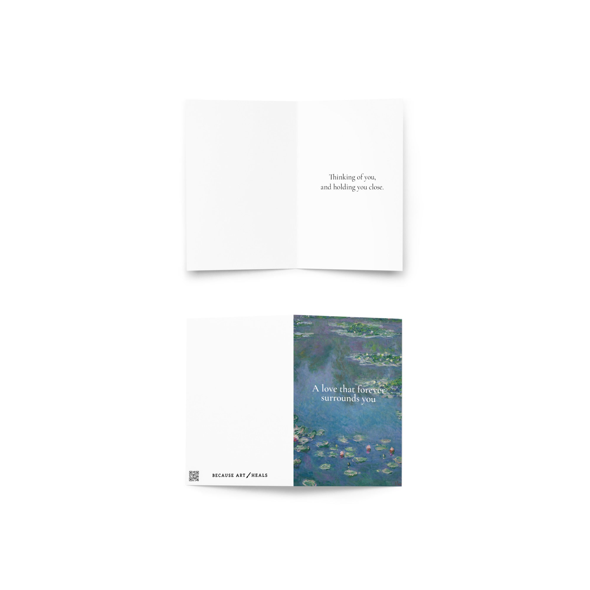 Monet Water Lilies Condolence Card
