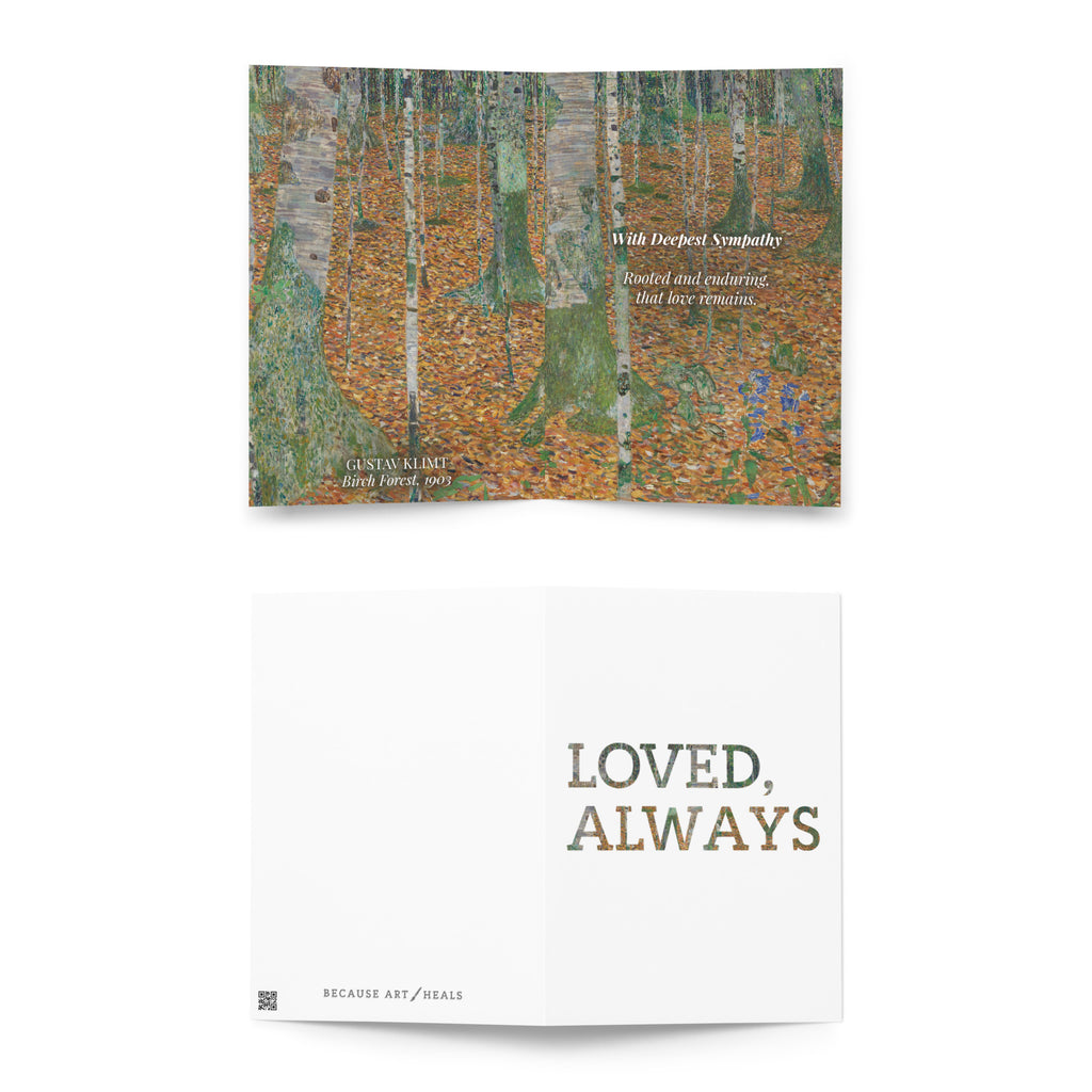 Gustav Klimt, ‘Birch Forest’ Condolence Card