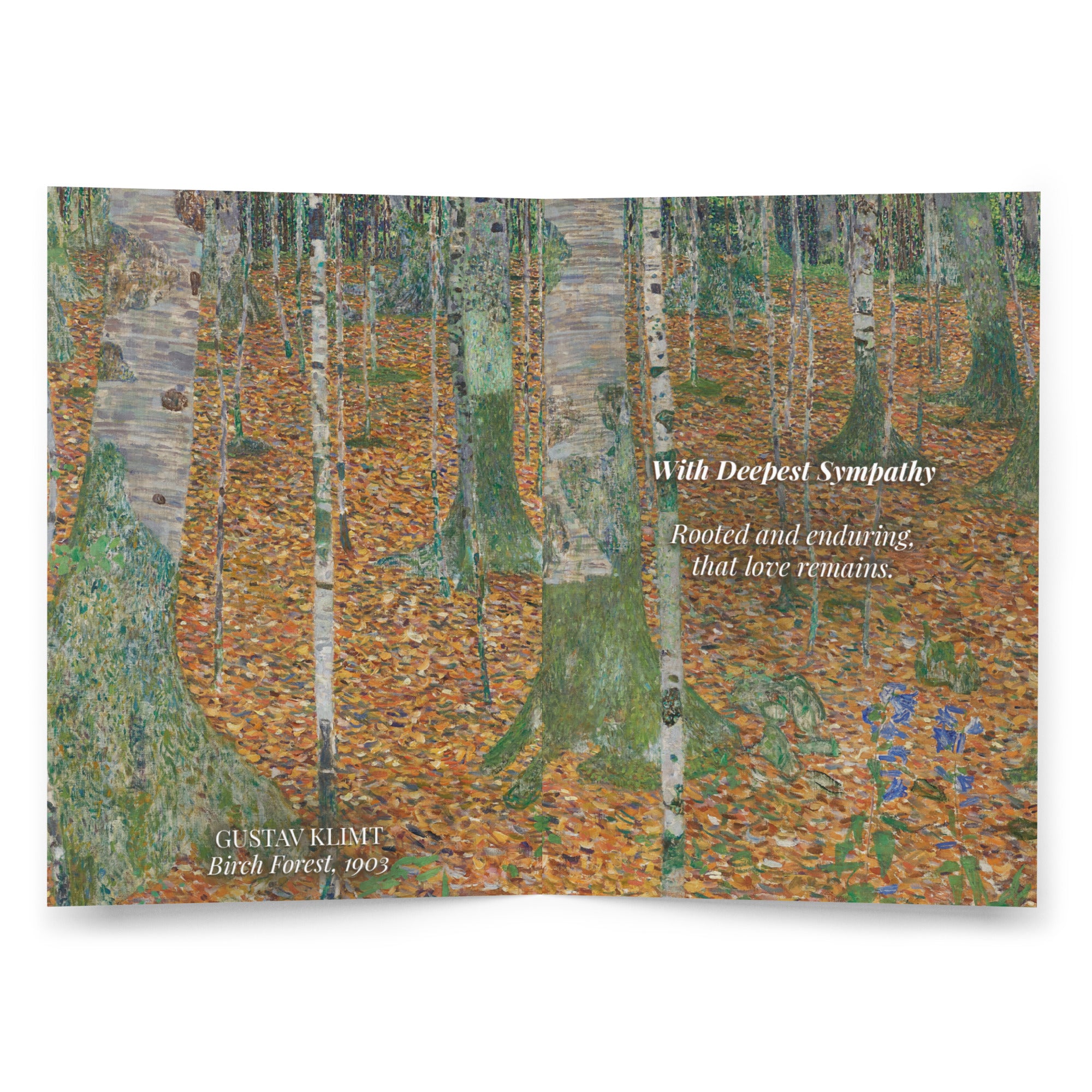 Gustav Klimt, ‘Birch Forest’ Condolence Card