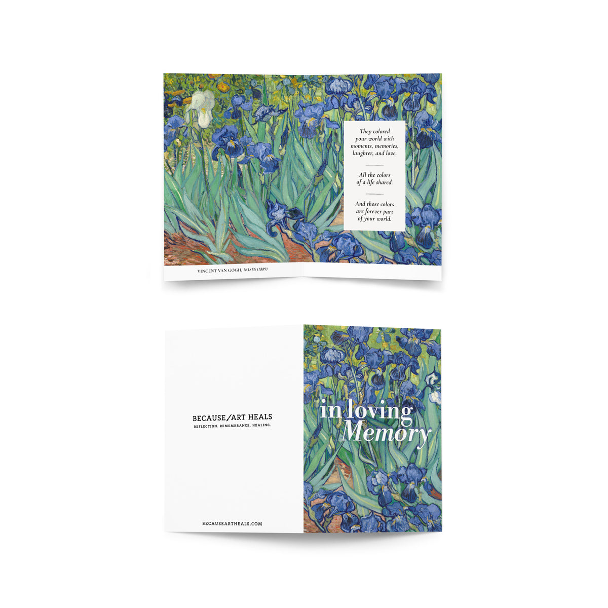 Vincent van Gogh, Irises (1889); In Loving Memory Condolence Card