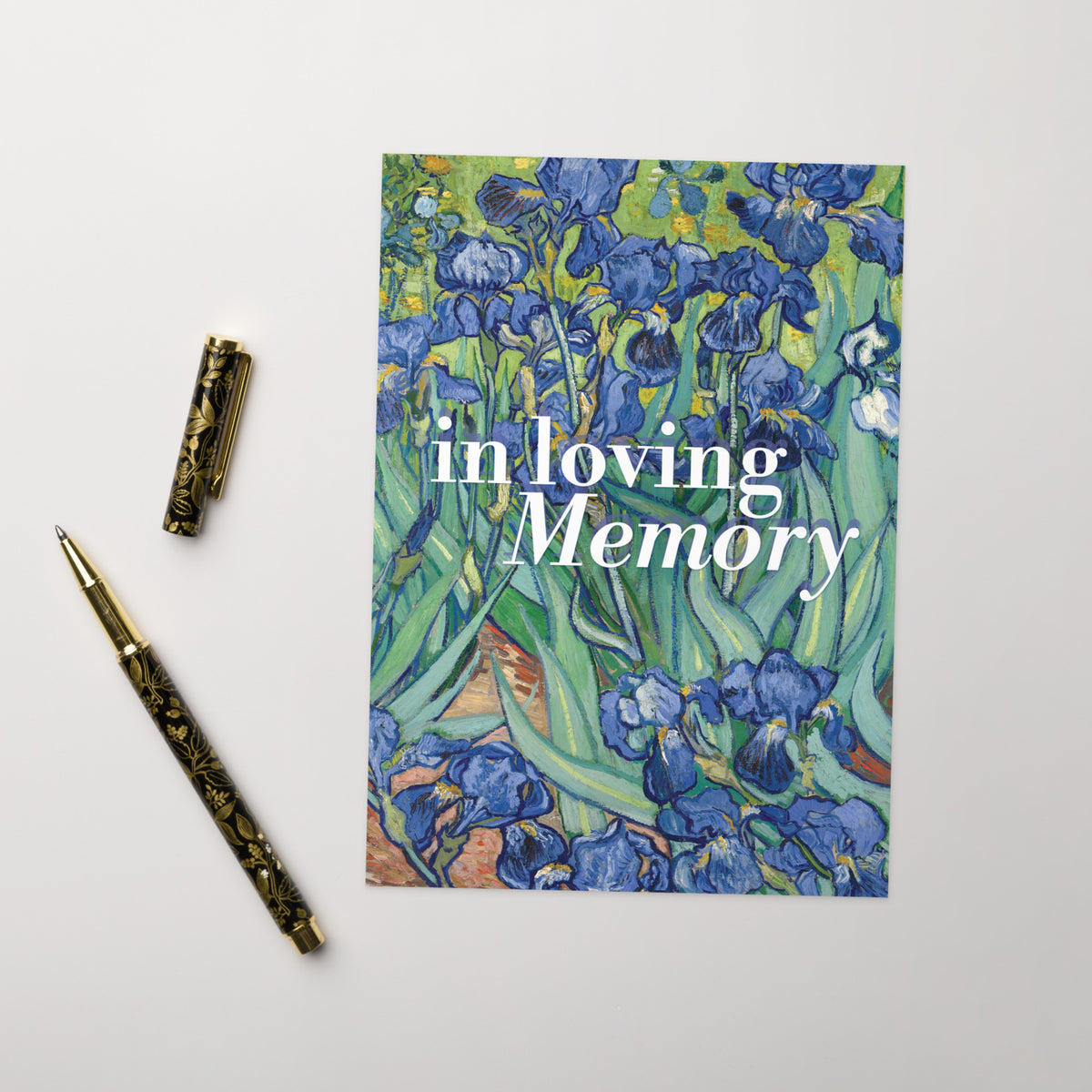 Vincent van Gogh, Irises (1889); In Loving Memory Condolence Card