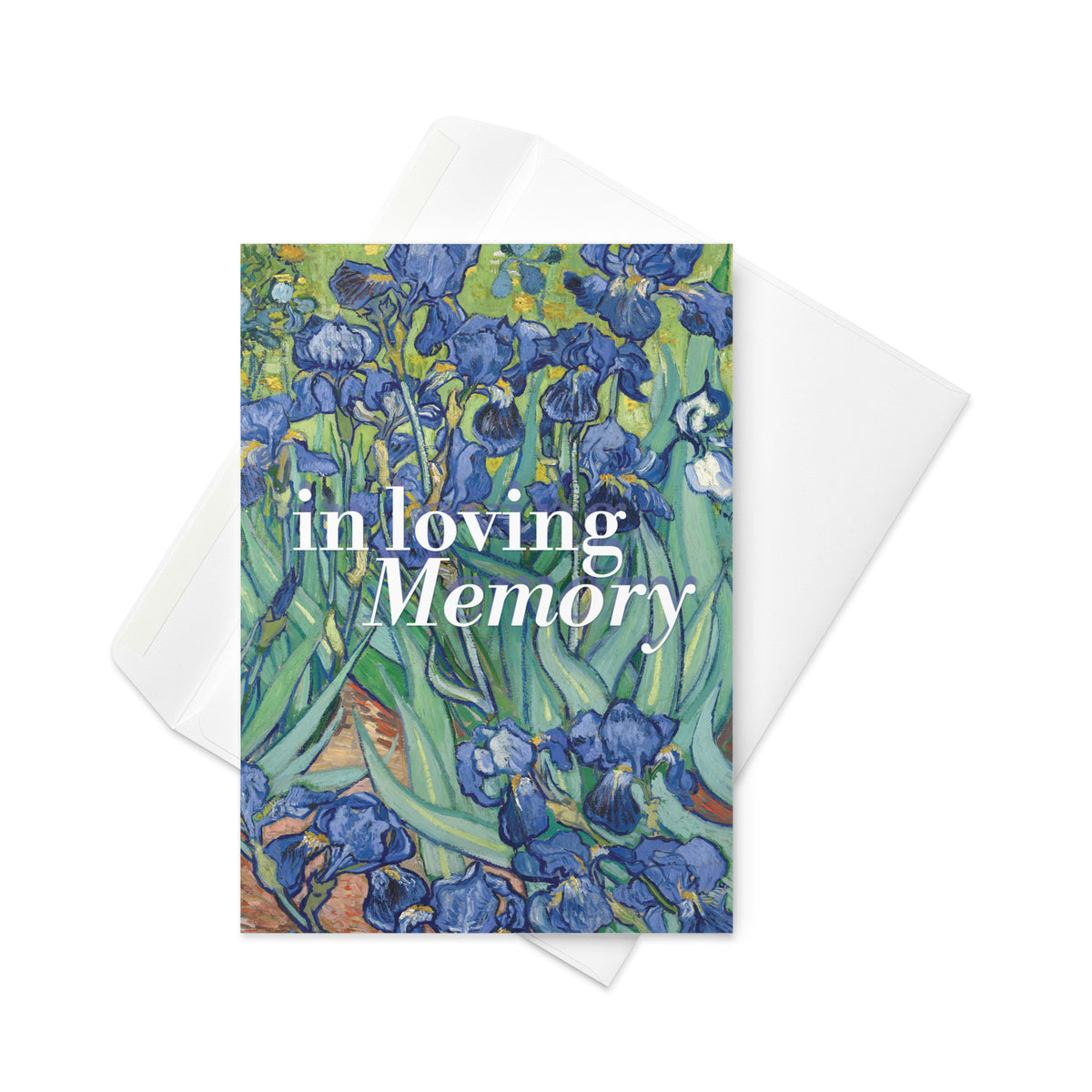 Vincent van Gogh, Irises (1889); In Loving Memory Condolence Card