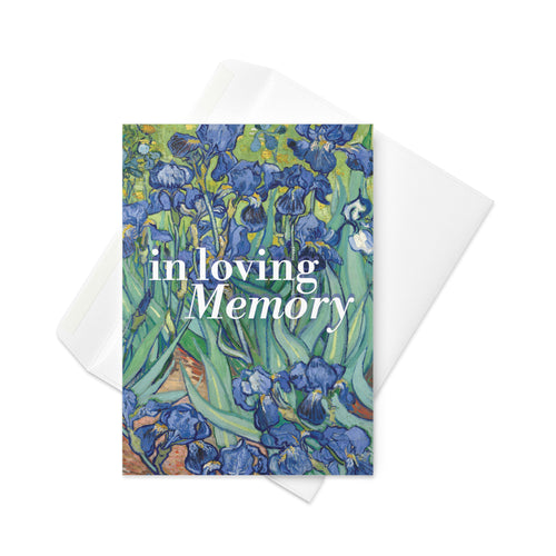 Vincent van Gogh, Irises (1889); In Loving Memory Condolence Card