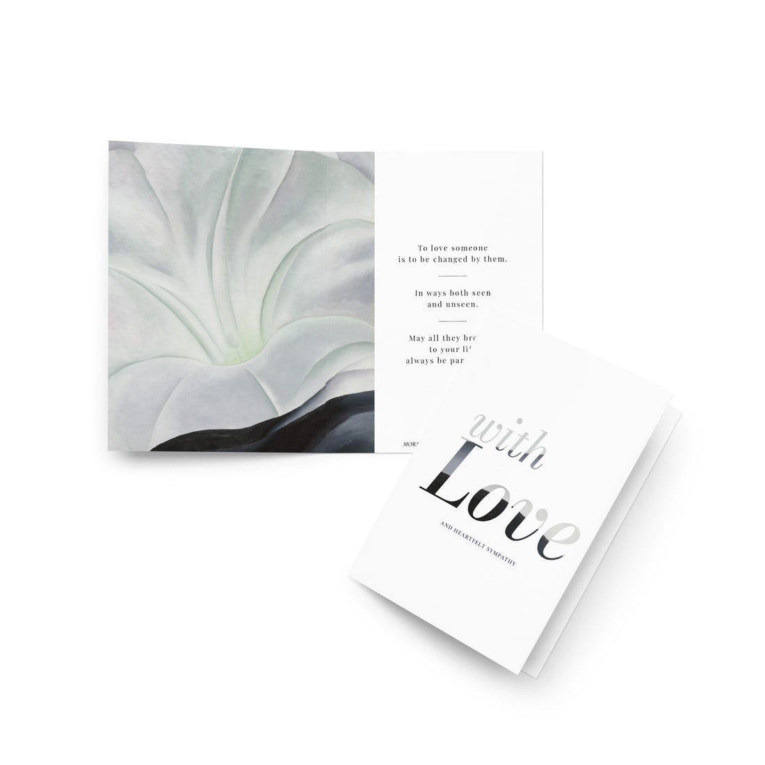 Georgia O'Keeffe, Morning Glory with Black; With Love Condolence Card