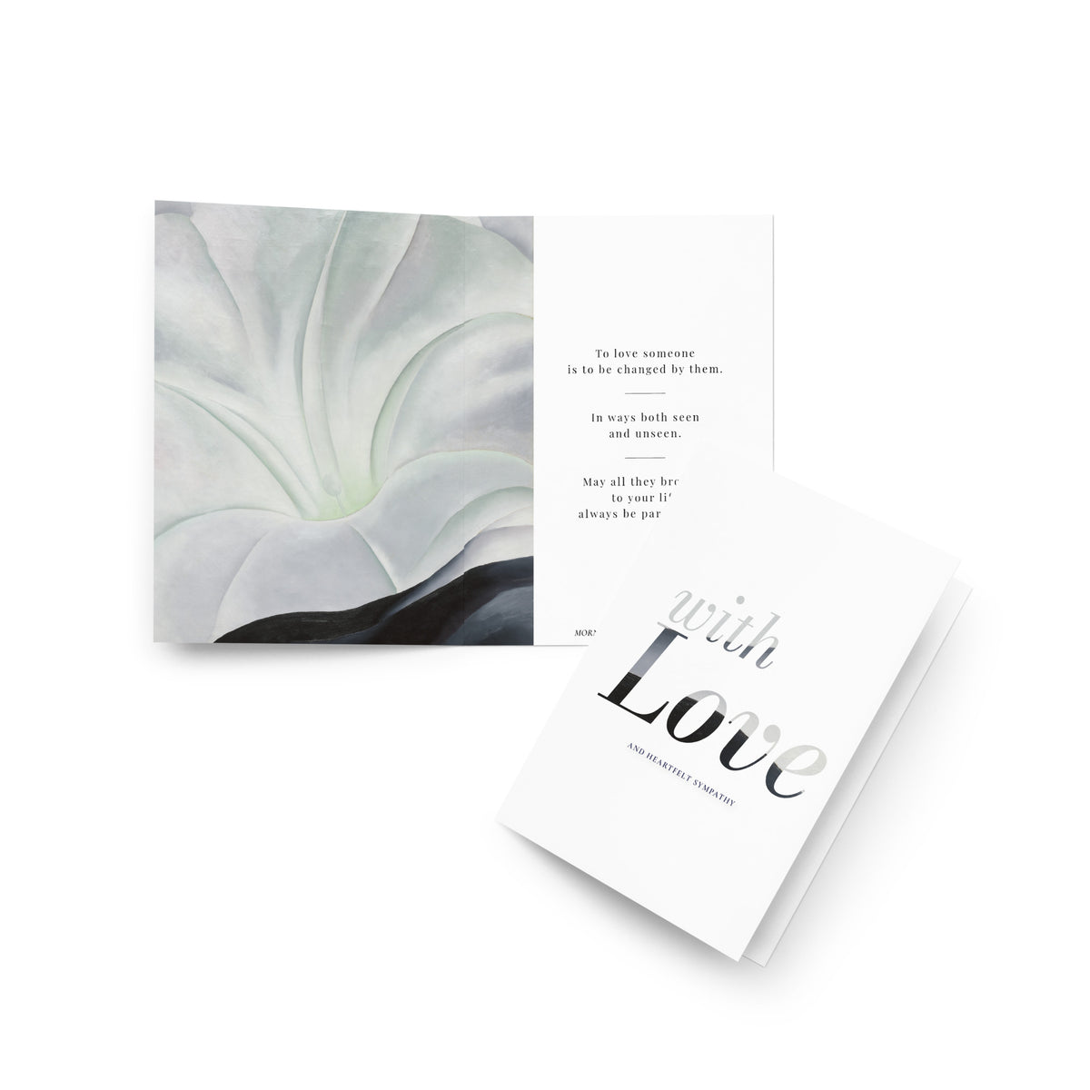Georgia O'Keeffe, Morning Glory with Black; With Love Condolence Card