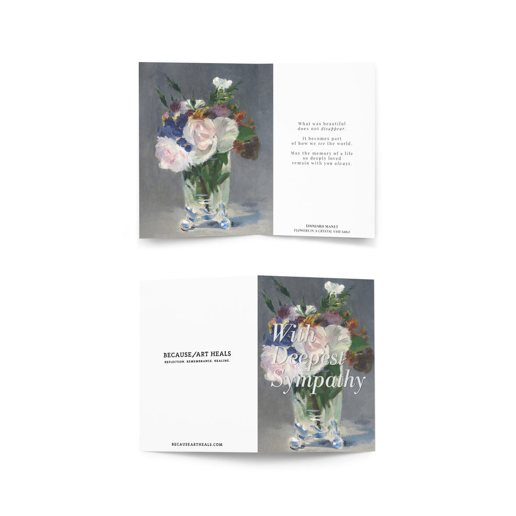 Édouard Manet, Flowers in a Crystal Vase (1882); With Deepest Sympathy Condolence Card