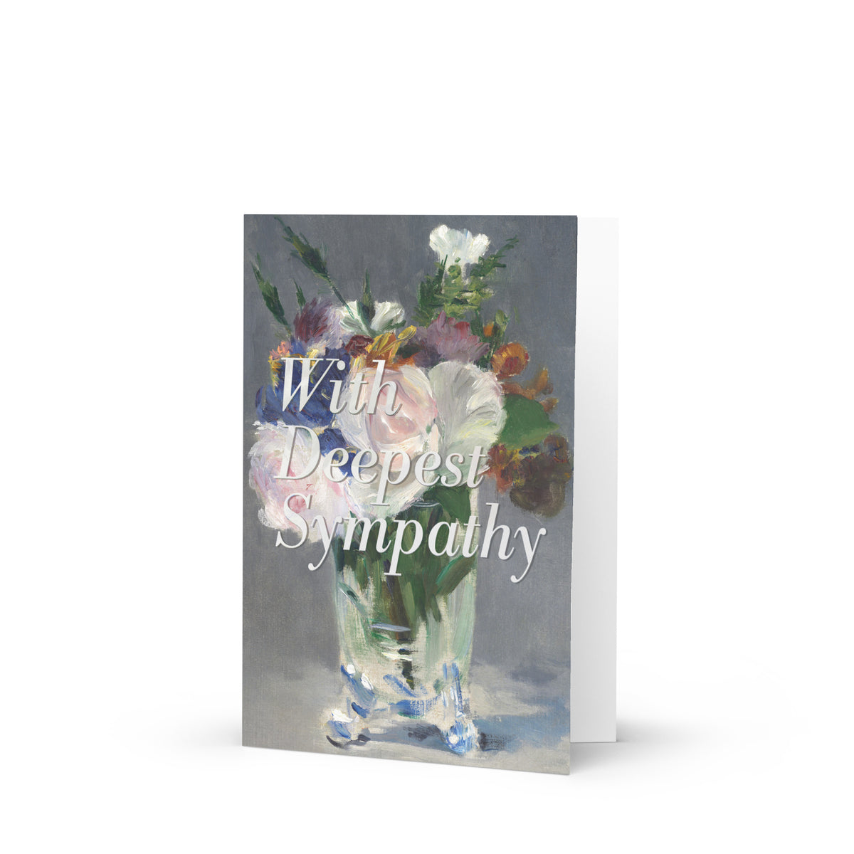 Édouard Manet, Flowers in a Crystal Vase (1882); With Deepest Sympathy Condolence Card
