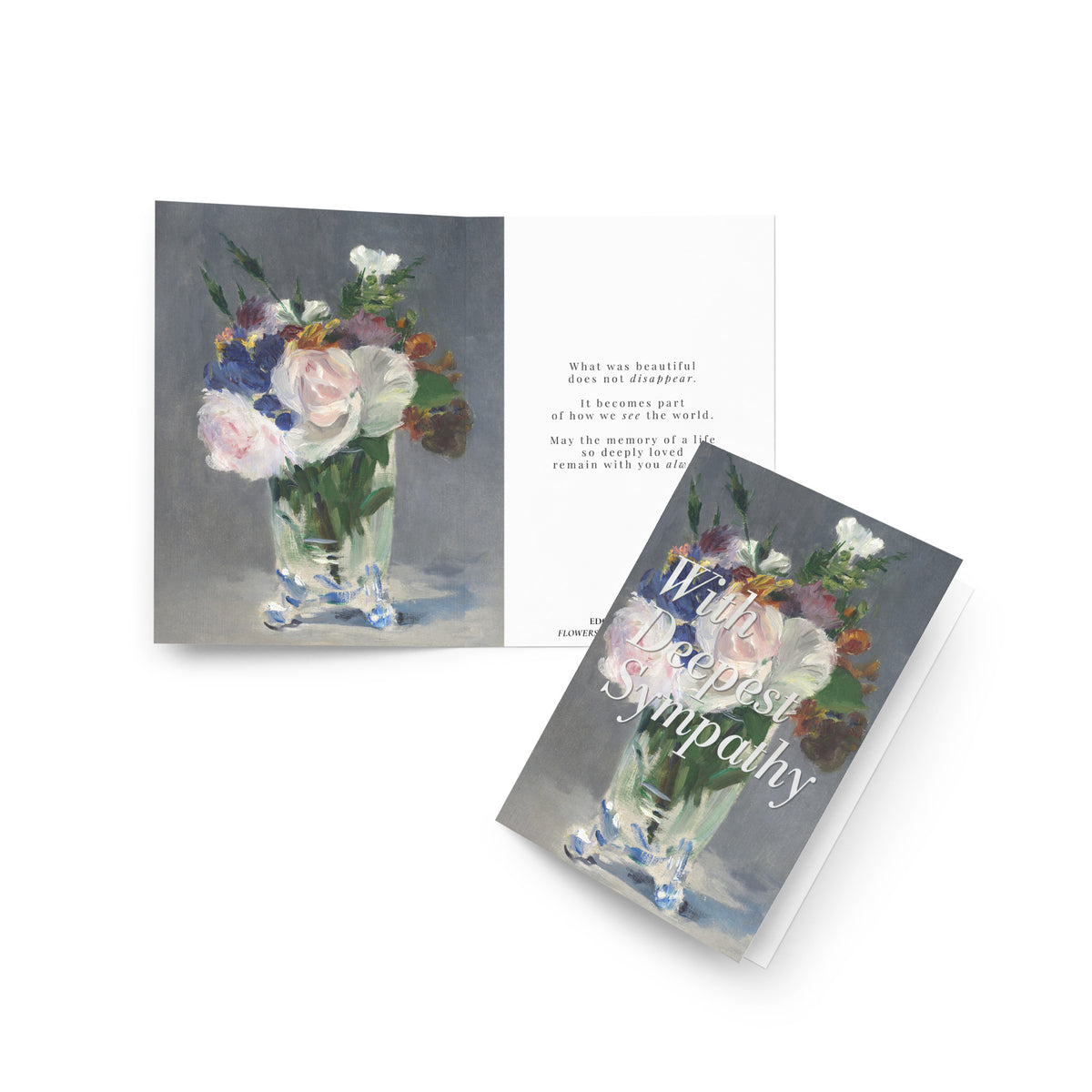 Édouard Manet, Flowers in a Crystal Vase (1882); With Deepest Sympathy Condolence Card