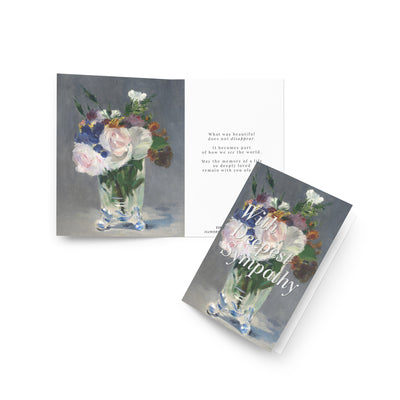 Édouard Manet, Flowers in a Crystal Vase (1882); With Deepest Sympathy Condolence Card
