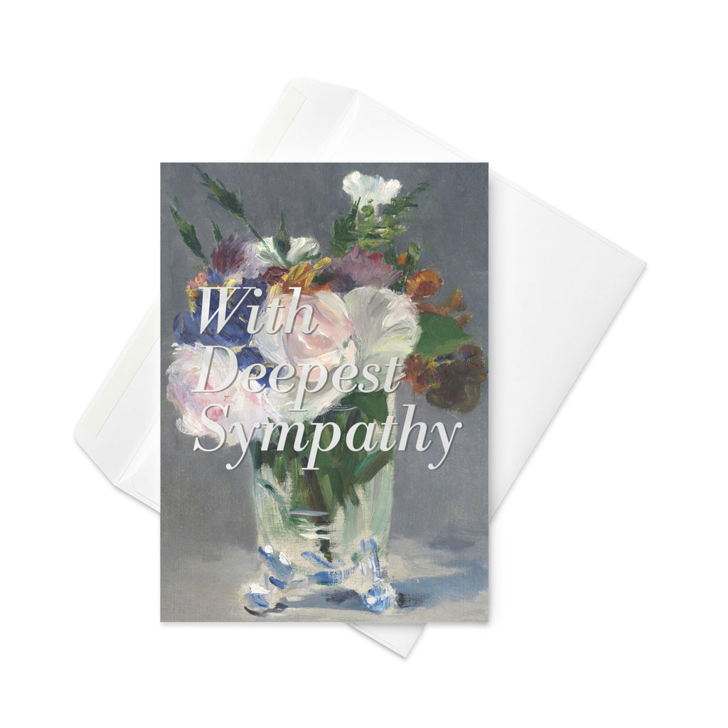 Édouard Manet, Flowers in a Crystal Vase (1882); With Deepest Sympathy Condolence Card