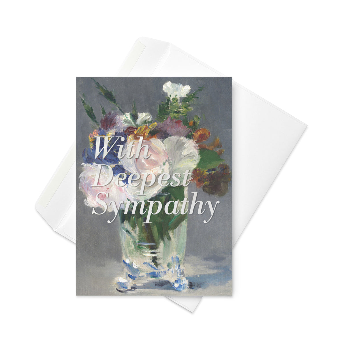 Édouard Manet, Flowers in a Crystal Vase (1882); With Deepest Sympathy Condolence Card