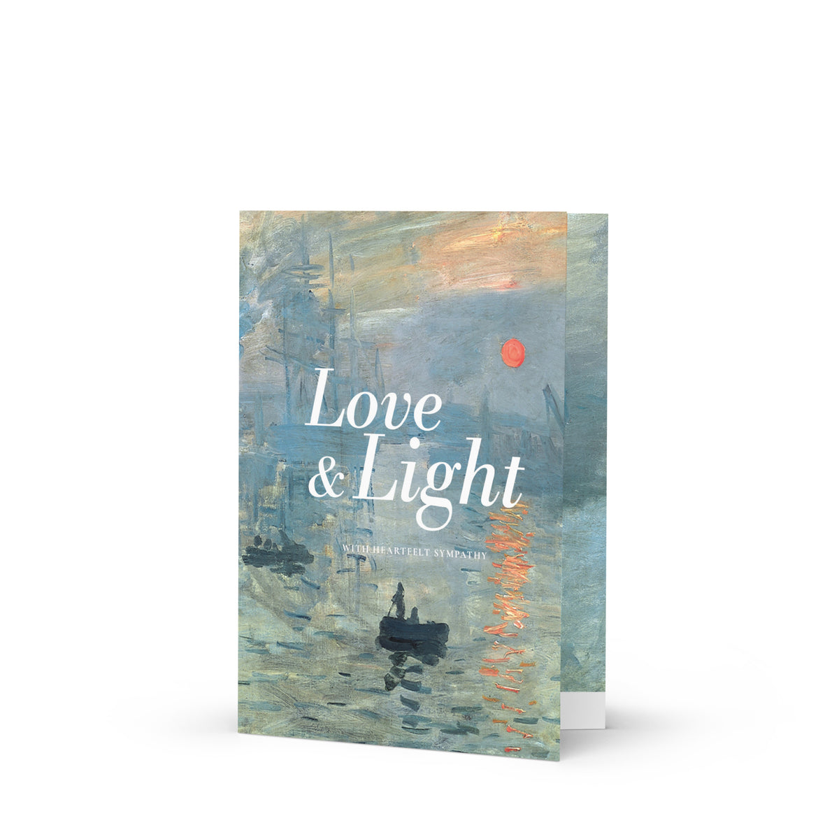 Claude Monet, Impression, Sunrise (1872); Love & Light Condolence Card
