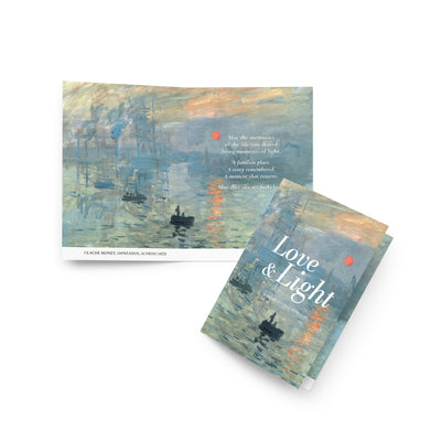 Claude Monet, Impression, Sunrise (1872); Love & Light Condolence Card