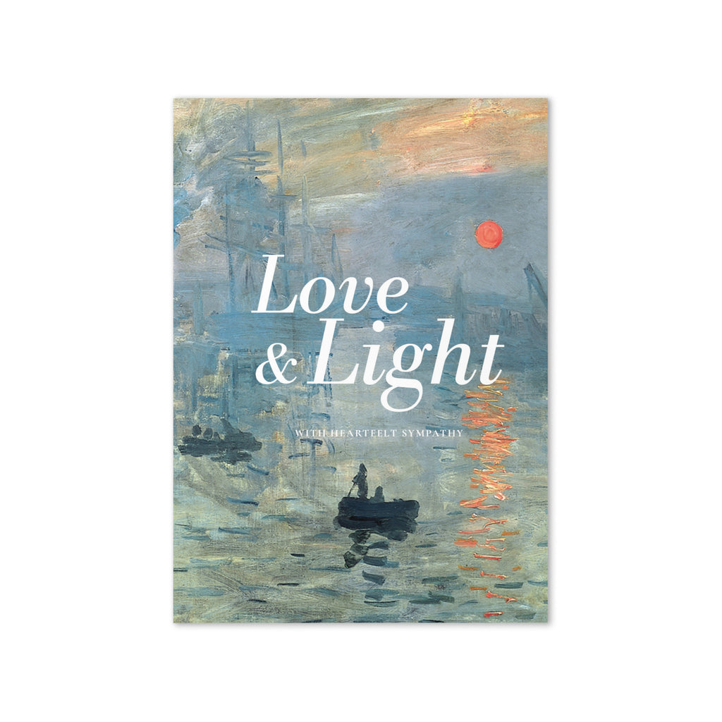 Claude Monet, Impression, Sunrise (1872); Love & Light Condolence Card