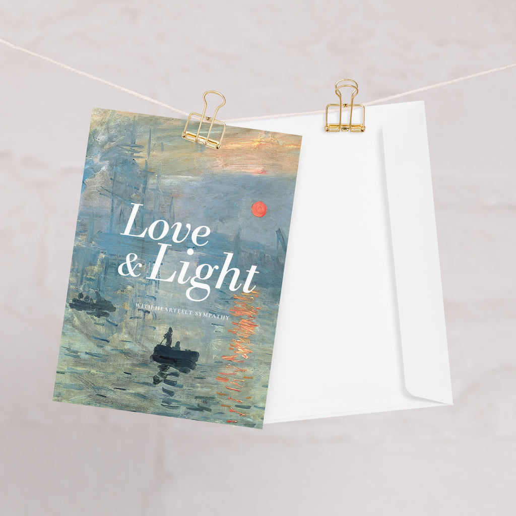 Claude Monet, Impression, Sunrise (1872); Love & Light Condolence Card
