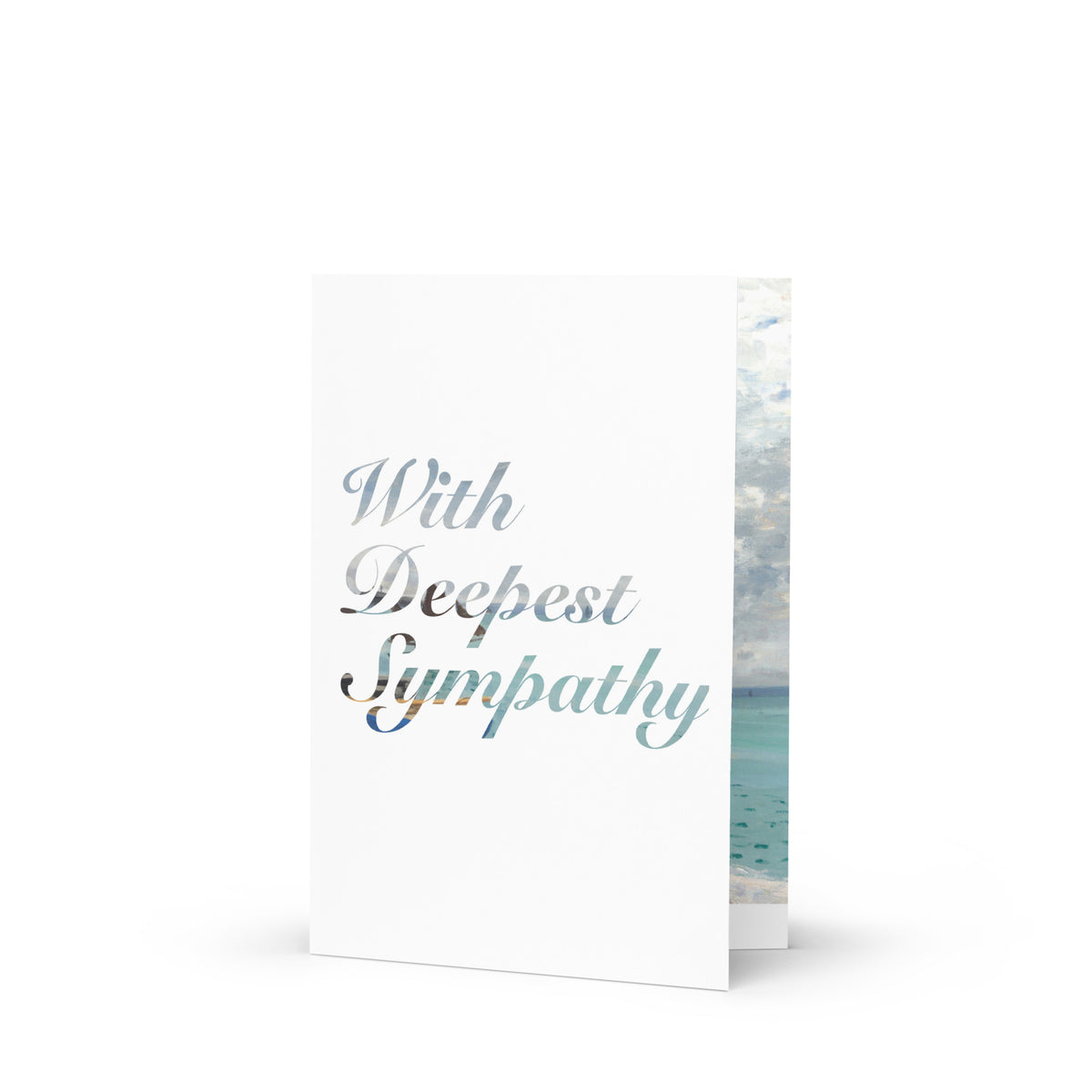 Claude Monet, The Beach at Sainte-Adresse; With Deepest Sympathy Condolence Card